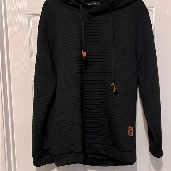 Vogue Cozy Black Quilted Pullover Hoodie- NWOT, size 4XL (fits like XXL) - Picture 1 of 7